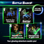 Glow Battle - Family Pack: A Thrilling, Glowing Sword Game | 2-8 Players, Age 8+ | Family Games For Kids & Adults | Tween Boys Gift Ideas | Outdoor Toys | Glow Games For Kids 8-12