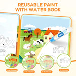 Farm Water Coloring Book for Toddlers 1-3, Foldable EVA, No-Mess Art Fun
