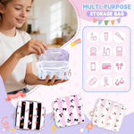 Period Bag for Teen Girls, Canvas Sanitary Napkin Storage Bag with Zipper, Portable Menstrual Pad Bag Tampon Holder for Purse