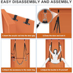 Door Sex Swing Bdsm Sex Toys, Bondage Sex Swings With Leopard Padded Seat &Stirrups, Sex Sling With Adjustable Sex Straps For Couple Sex Toy