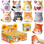 9Pcs Mini Plush Cat Stuffed Animals Blind Box Cat Party Favors Bulk Toys Assortment Plush Keychain Pendant Blind Boxes Mystery Box Collectibles For Kids Easter Christmas Gifts Classroom Prizes