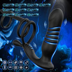 Thrusting Butt Plug Prostate Massager Anal Vibrator With Remote Control Vibrating Cock Ring With 10 Vibration And Thrust Modes Anal Toys For Couples Men And Women Adult Toys