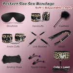 Bdsm Kit - 30Pcs Adult Toy Bondage Restraints Set With Paddle Handcuffs Mask And Anal Plug Games Card, Kink Sex Toys For Couples, Bdsm Set