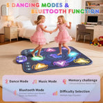 Dance Mat Toys For 3-12 Year Old Girls & Boys, Dance Mats With Light Up 8-Buttons & Wireless Bluetooth, Music Dance Toy With 5 Modes Game, Birthday Xmas Gifts For 3 4 5 6 7 8 9 10+ Year Old Girls Boys