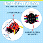 - Becky Ladybug Stuffed Animal - Montessori Learning Activity Sensory Processing Toy - Develop Motor Skills And Problem Solving - Autism Sensory Toys
