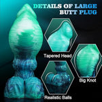 2.4" Diameter Huge Thick Monster Dildo With Knot, 6.5" Short Fantasy Knotted Dildo With Powerful Suction Cup, Large Butt Plug Soft Silicone Girthy Anal Sex Toys For Women Men Couples