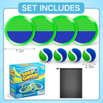 Outdoor Toys For Kids Ages 4-8, Outside Game For 3 4 5 6 7 8-12 Year Old Boys Girls, Catch Ball Toss Game For Pool, Beach, Yard- Toddlers Birthday Gifts Easter Basket Stuffers(4Pcs Green Paddles)