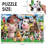 Jumbo Floor Puzzle For Kids,48 Pieces Farm Animals Puzzles For Toddlers 3-5,Large Barn Jigsaw Puzzles,Preschool Educational Animal Toys Gift For Boys & Girls Ages 4-8