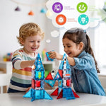 Magnetic Tiles Space Set, Magnet Tiles With Astronaut, Magnetic Tiles For Kids Ages 4-8, Stem Toys, Magnet Blocks For Boys And Girls, Creative Building Toys, Space