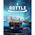 Titanic Ship In A Bottle Building Blocks Set, Creative Collectible Display Model Set, Great Idea Gift Toy For Adults And Kids(878 Pcs)