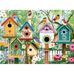 500 Piece Colorful Birdhouses and Vibrant Birds Jigsaw Puzzle for Family Game Night