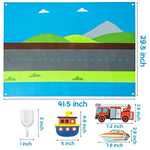 35Pcs Vehicle Felt Story Board Set 3.5Ft Preschool Transportation Themed Storytelling Cars Train Trucks Planes Boats Early Learning Interactive Play Kit Wall Hanging Gift For Toddlers Kids