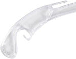 17 inch Clear Plastic Dress Hangers (Case of 20) - Features a Chrome Swivel Hook and Notched Shoulders - Perfect for Lightweight Fabrics and Can Be Used for Retail Stores