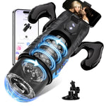 Male Masturbator Sex Toys For Men - Adult Toy 7 Thrusting & Rotating Modes With Handle, Phone Holder, And Suction Base, Automatic Penis Pump App Control Male Stroker, Hands-Free Sex Machine