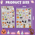 165 Pcs Halloween Nail Art Stickers with Pumpkin, Candy & Ghost Designs