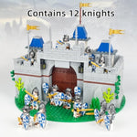 Medieval Knight Castle Building Blocks Set,Comes With 12 Knights Figures,Compatible With Lego Medieval Town Square Toys,For Adult And Children Ages 6+, 607016