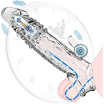 Penis Sleeve With Cock Ring Sex Toys, Ultra-Soft Silicone Cock Sleeve, Reusable Penis Cuff Thickened Testicle Ring Male Adult Toys, Penis Extender And Penis Enlarger For Men