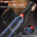 Male Masturbator For Penis Endurance Training, Male Sex Toy With 10 Tongue-Licking & 10 Vibration Modes, Glans Vibrating Blowjob Stroker, Oral Sex Stimulation Masturbator For Men And Couples