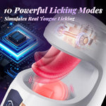 Tongue Male Masturbator Sex Toys, Pocket Pussy with 10 Licking, White