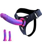 2 Pcs Silicone Strap-On Dildo Set - Wearable 7" & 8" Fantasy Dildos
