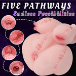 10.14 LBS Sex Dolls for Men Masturbator with Penetrable Big Nipples, Sex Toys with Realistic Boobs Vagina and Anal, 5 in 1 Torso Love Doll with Pocket Pussy for Men Masturbation