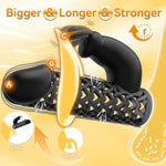 Vibrating Penis Sleeve Cock Vibrator Penis Extender Rabbit Sex Toy For Men,Remote Control Bullet Vibrator With 10 Vibration Modes For Prolonged,Male Erection Cock Ring Adult Toy For Couple (Black)