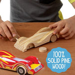 Build and Paint Your Own Wooden Toy Cars, DIY Wood Craft Kit, Easy to Assemble, 3 Vehicles