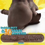 7.2In Black Male Sex Doll with Flexible Dildo for Unisex Masturbation - Realistic Sex Toy for Women and Men