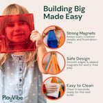 Magnetic Tiles - 60 Piece Set, Multicolor - Stem Play & Stem Toys - Strong Magnets, Magnetic Shapes, Tile Building Blocks - Educational Sensory Toys Gift For Kids Christmas & Birthday Present