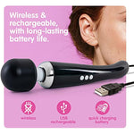 Vibrator, Sex Toys Wand Massager, Adult Toy For Women - G Spot Vibrators, Clitoris Stimulation, Dildo, Water-Resistant, Wireless, 20 Vibration Modes & 8 Speeds (Large, Black)