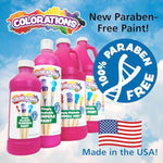 Set of 12 Washable Tempera Paints for Children, Paraben-Free