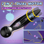 Spiral Small Size For Beginner 7 Vibrating 7 Head Rotating Remote Prostate Massager Anal Butt Plug Black