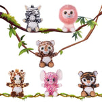 7" Plush Toys Set Stuffed Animals Bundle Of Forest Animal Toys Lion/Elephant/Zebra/Giraffe/Tiger/Leopard Stuffed Animals Pack Of 6 For Babies Kids Girls Boys