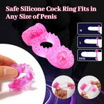 Male Vibrating Cock Rings, Silicone Penis Ring For Couples Pleasure, Men Ejaculation Delay Erection Enhance Adult Erotic Sex Toys, 2 Packs