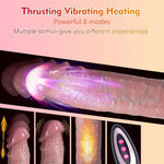 Vibrator Realistic Dildo Feels Like Skin with Huge Strong Suction Cup Dildos for Hands Free Play Soft Liquid Silicone Anal Adult Sex Toys for Women Play Thrusting Games Adult Sex Toy for Solo Women