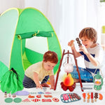 Kids Camping Set With Play Tent,Campfire,Lantern,Indoor Outdoor Camping Set With Pop Up Play Tent,Camping Toys Play Set For Kids 3 4 5 Year Old,Toddler Toys