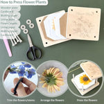 Mini Wooden Flower Press Kit for DIY Pressed Flowers Art Craft Preservation Gifts