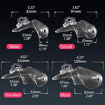 Ht-V3 Chastity Cage | Lightweight Cock Cage | Resin Chastity Devices | Male Chastity Cage | Adult Sex Toy For Men | Magiclockers | 4 Sizes Rings Included | Transparent (Small)