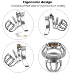 Male Chastity Device Cock Cage - Upgrade Metal Lightweight Stainless Steel Chastity Stealth Lock Including 2 Keys And Removabl Urinary Catheter Sex Toys For Sissy Men (1.97" Ring?50Mm?)
