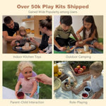Wooden Tea Party Set For Toddler 3-5,Kids Tea Sets For Little Girls 4-6, 14Pcs Silicone Kitchen Accessories, Pretend Play Montessori Toys With Tray For 3 4 5 6 Year Old Birthday