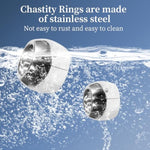 Thick Penis Ring Sex Toys With Spanner Stainless Steel Cock Rings Adult Scrotal Weighted Pendant Sm Bondage For Men Chastity Training (M)