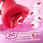 Vibrator Sex Toys For Women, 360° Tongue Rotating Clit Stimulator With 10 Vibrating & 3 Suction Modes, Rechargeable G Spot Vibrator & Nipple Toys, Whisper Quiet Waterproof Adult Toy For Her