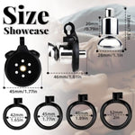 Inverted Chastity Cage Sex Toys Penis Cage With Urinal Holder And 4 Different Rings Chastity Device With Invisible Lock And Belt Used To Man Bondage Cock Cage With 5 Disposable Locks (A,Black)
