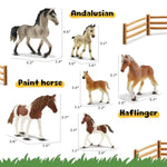 10Pcs Horse Figurine Set Realistic Horse Figure Toys For Toddlers Educational Gift For Kids Perfect Party Favors Animal Figure Learnig Toys