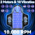 Male Sex Toys For Men, 4 In 1 Male Masturbator Penis Vibrator Glans Trainer Stroker With 10 Vibration Modes & 2 Motors, Adult Sex Toy Sex Machine For Training & Increase Prolong Endurance
