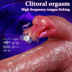 Thrusting Dildo Vibrator Sex Toys-9'' Realistic Dildo With 7 Vibrating,7 Thrusting Mode & Heating Licking Mode For Clit G-Spot Stimulation,Suction Cup Dildos Adult Sex Toys For Women Couple