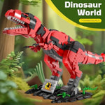Dinosaur Building Blocks Toys For Kids Ages 6-14 | Stem Building Block Set, Christmas Birthday Gift For Boys Ages 6-8 7-9 8-14 (Red)