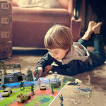 47 Pieces Military Base Set, Army Men Playset With Vehicles Accessories,Soldier Army Men And Play Map,Mini Army Toy Tank,Warplane,Helicopter Playset Plastic Christmas Toys Gifts For Kids Boys