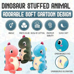 Dinosaur Plushies Toys Dino For Toddlers 16 In. Cute Stuffed Animal, Soft Plush Birthday Gifts For Kids Teens Adults (Blue)
