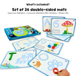 Alphabet & Number Playdough Mat For Letter Tracing | 36 Activity Card For Clay, Playdoh, Marker | Learn Abcs, Number & Shape | Educational Montessori Flashcard For Preschool Kid | 2, 3, 4, 5 Year Old